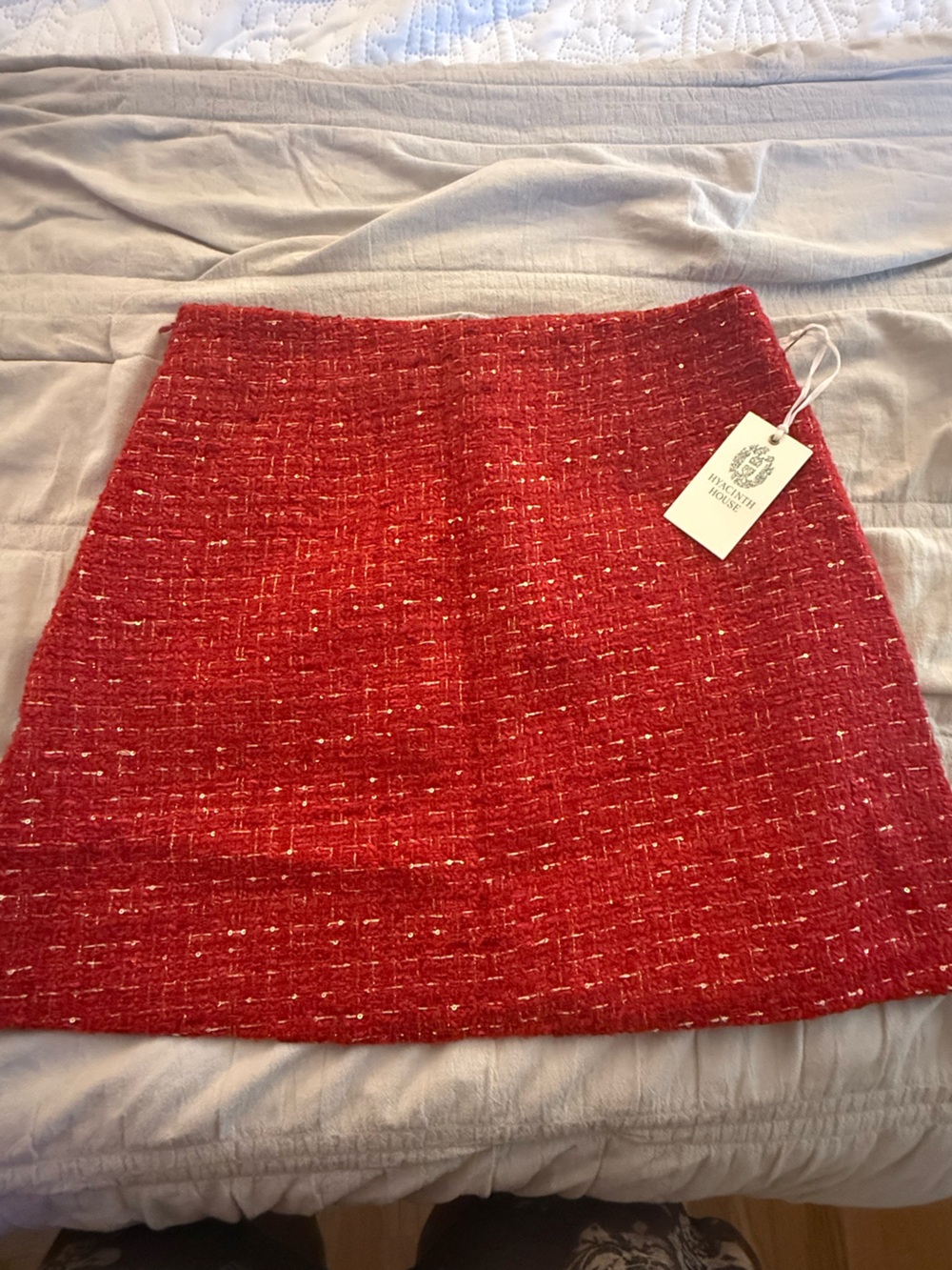 Women’s Red Tweed Skirt